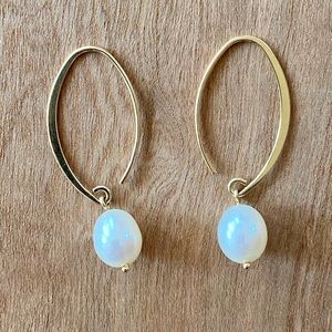 Pearl 14k drop earrings